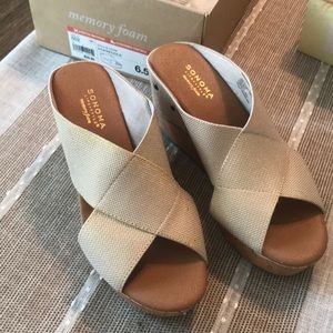 6.5 sandal - Sonoma wedge - like new - worn 2x.